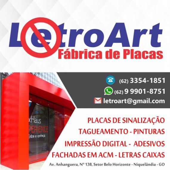 LETROART FÁBRICA DE PLACAS