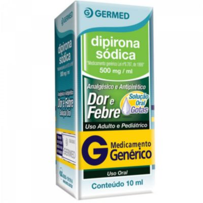 Dipirona 500mg/ml Gotas 10ml - Germed - Genérico