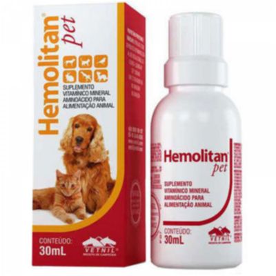 Suplemento Vitamínico Hemolitan Pet Gotas