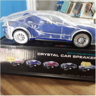 Caixa De Som Portátil Crystal Car Speaker Ws525 Usb Fm