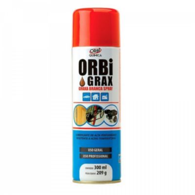 Graxa Branca Spray 300ml Lubrificante Uso Geral - Orbi Grax