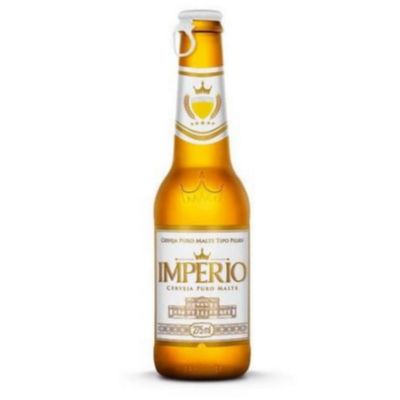 Cerveja Império Pilsen Puro Malte Long Neck 275ml com tampa abre fácil