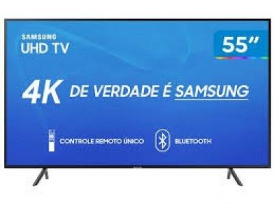 Smart TV 4K LED 55” Samsung UN55RU7100GXZD - Wi-Fi 3 HDMI 2 USB