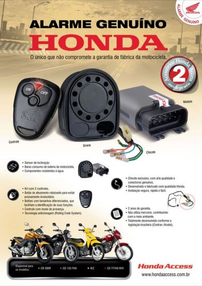 Alarme original Honda 