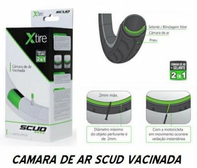 Câmara de Ar Vacinada XTIRE/ SCUD 90/90X18 Titan/ Ybr/ Yes 