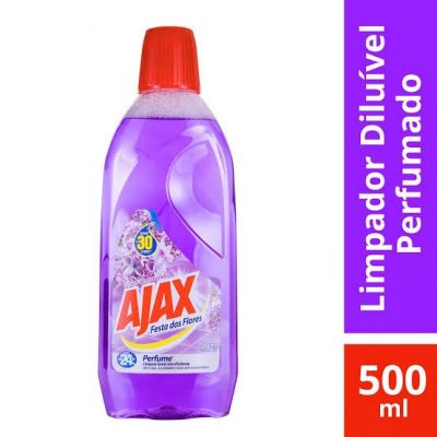 Limpador Diluível Perfumado Ajax 500ML - Festa das Flores / Flores de Lavanda  