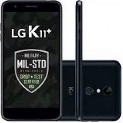 Smartphone LG K11+ Preto 32GB, Resistente à Impactos, Dual Chip, Tela de 5.3