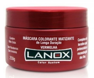 Máscara Colorante vermelha Color System Lanox - 250g
