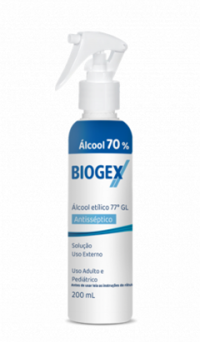Alcool Líquido Antisséptico Biogex Nutriex 200ML TRIGGER
