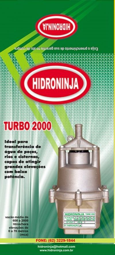 Bomba dágua hidroninja turbo 2000