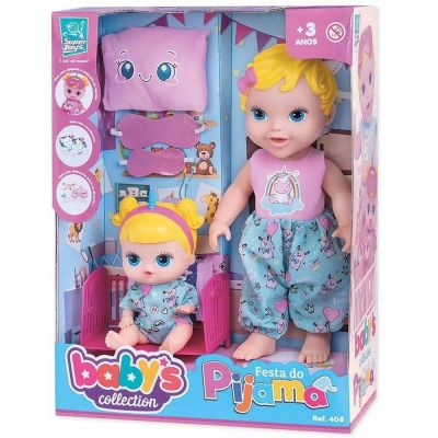 Boneca Baby`S Collection Festa Do Pijama Super Toys