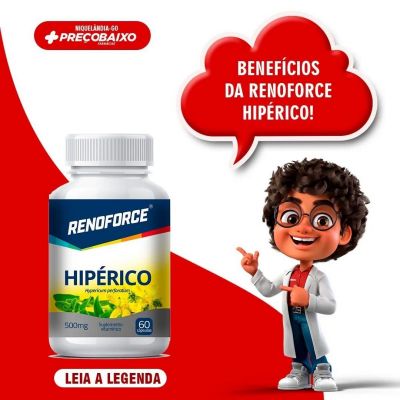 Renoforce Hipérico é um medicamento antidepressivo que tem como substância ativa o Hypericum perfora