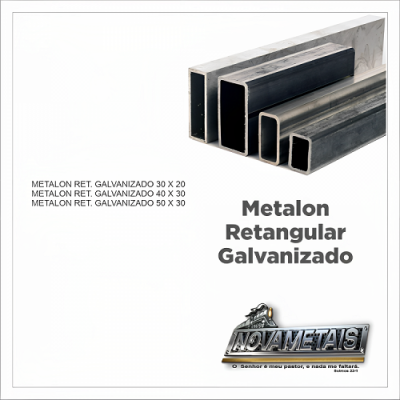 metalon retangular galvanizado