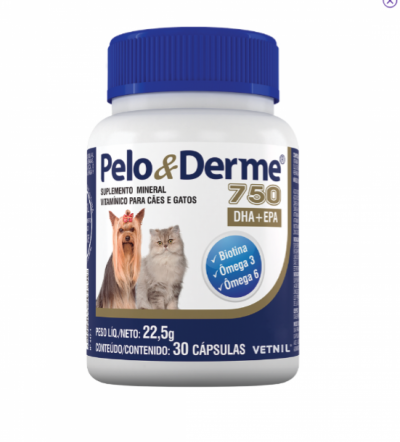 Suplemento Vetnil Pelo & Derme DHA + EPA 750