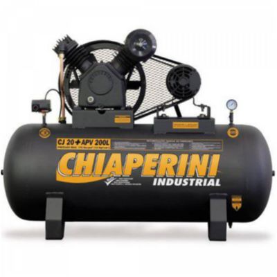 Compressor De 20 Pés Capacidade 200 Litros Industrial Alta Pressão (175lbs) -Chiaperini-20200apv