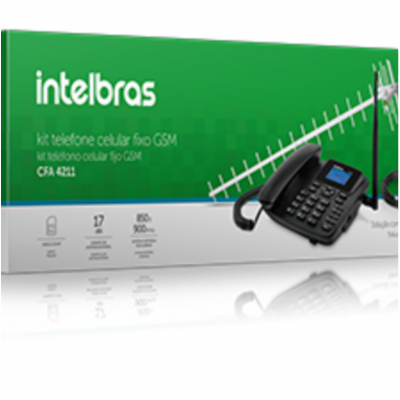 Celular Fixo Gsm CFA 4211 Kit (Cel+Antena+Cabo) Intelbras