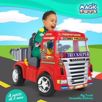 Big Truck Vermelho Elétrico - Magic Toys