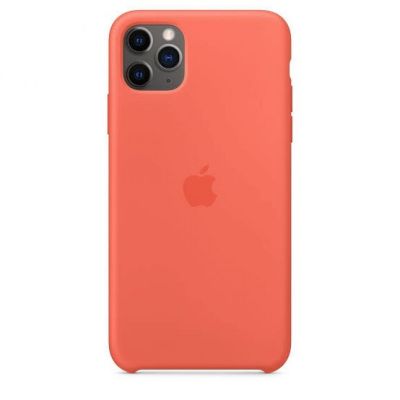 Capa de silicone para iPhone 11 Pro Max – Mandarina