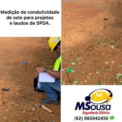 Medição de condutividade de solo para projetos e laudos de SPDA