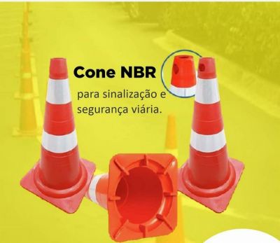 cone NBR para sinalização e segurança