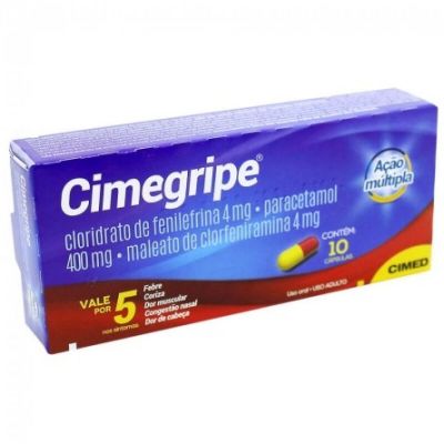Cimegripe Com 10 Cápsulas