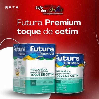 Dê um toque de elegância à sua casa com a tinta Futura Premium Toque de Cetim!